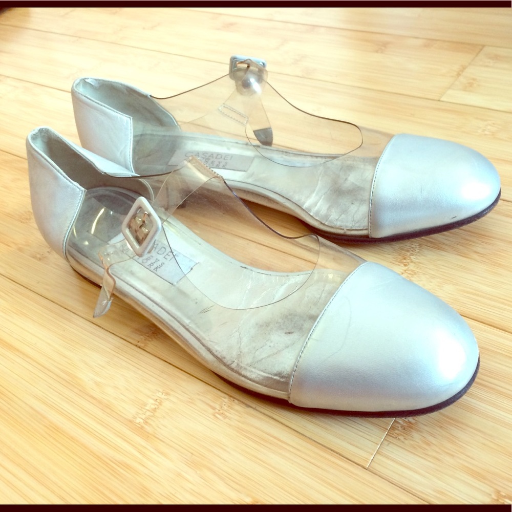 Casadei Mocassins in Leather and Clear Plastic